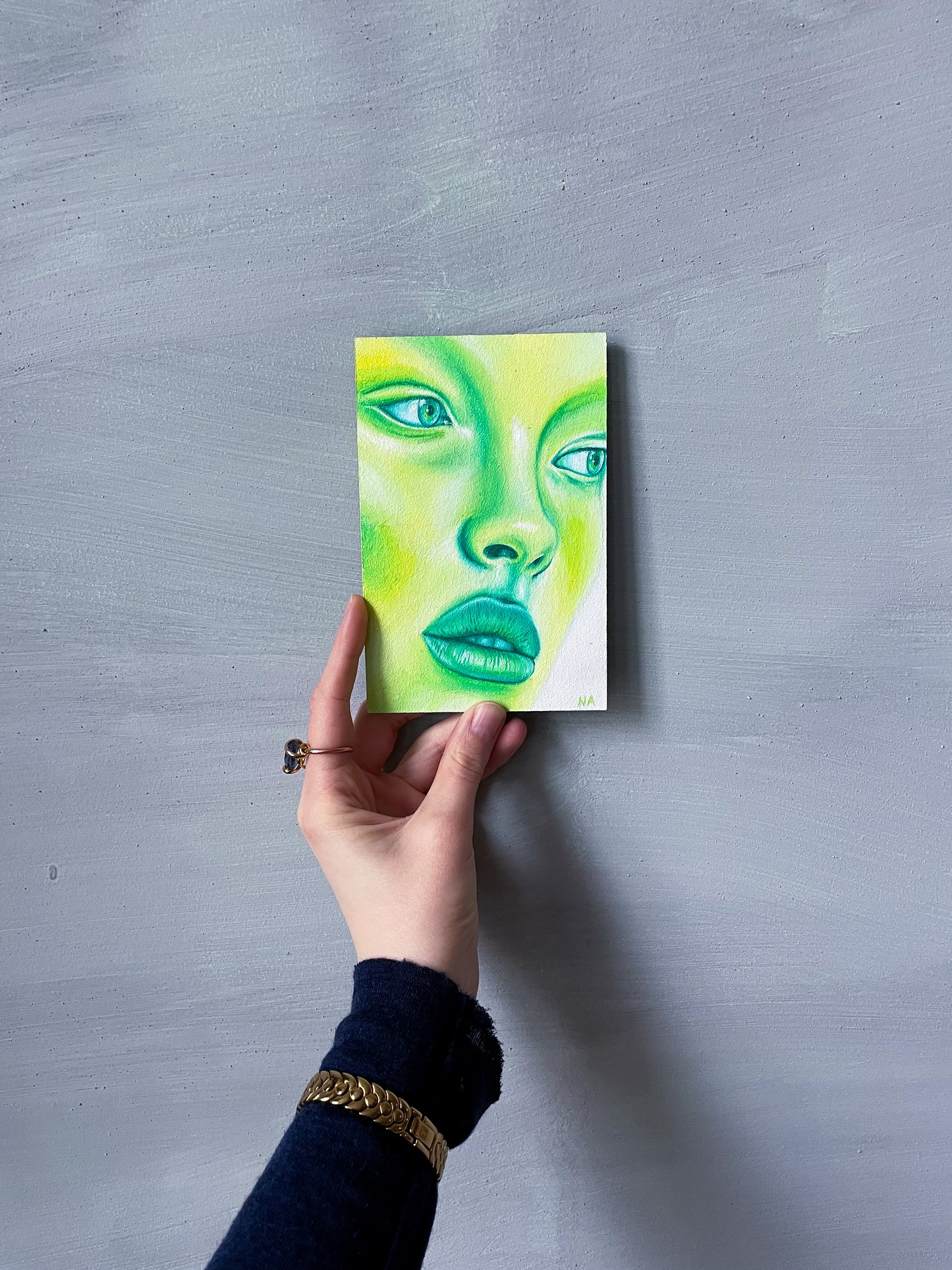 "Citrus Gaze" - mini portrait
