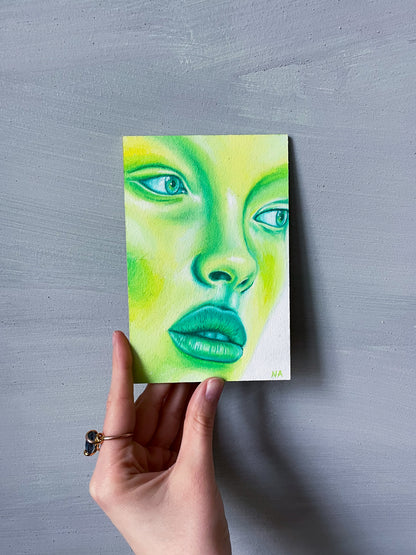 "Citrus Gaze" - mini portrait